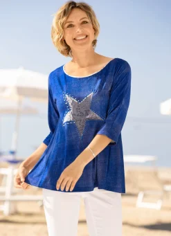 Shirt in Melange-Optik