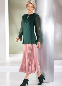 Shirt mit ausgefallener Ausschnittverarbeitung in 2 Farben