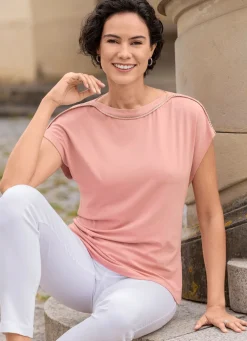 Shirt mit überschnittener Schulterpartie