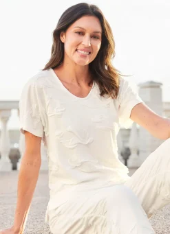 Shirt mit überschnittener Schulterpartie