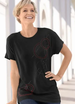 Shirt mit überschnittener Schulterpartie