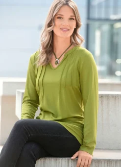 Shirt mit Biesen im Vorderteil