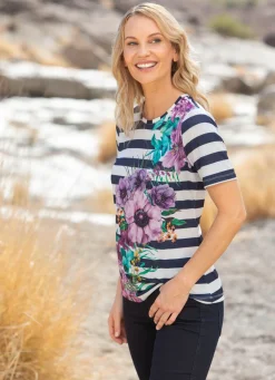 Shirt mit Blumenmotiv