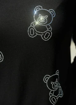 Shirt mit Bärchen-Strasszier