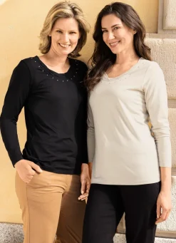 Shirt mit charmanter Verarbeitung in 2 Farben