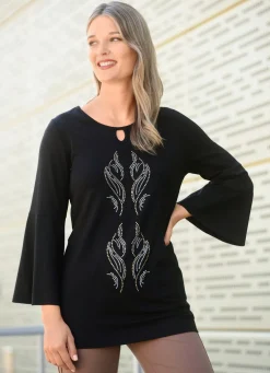 Shirt mit dekorativem Halsausschnitt