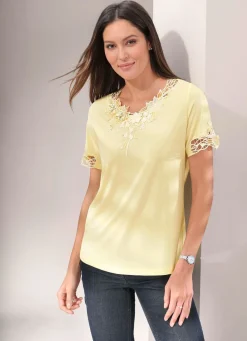 Shirt mit floraler Spitze in 5 Farben