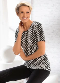 Shirt mit interessanter zweifarbiger Struktur in 2 Farben