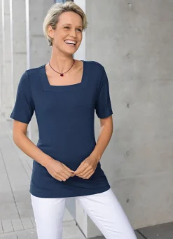 Shirt mit Karree-Ausschnitt