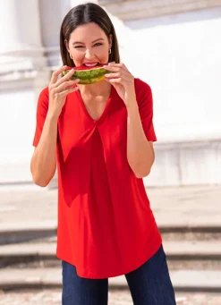 Shirt mit Kellerfalte in 2 Farben