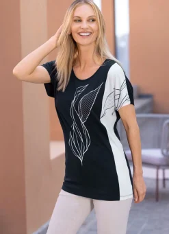 Shirt mit kontrastfarbenem Druck