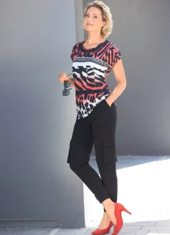 Shirt mit Kontrast-Schriftzug