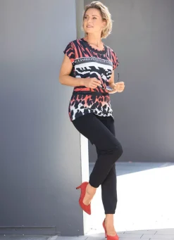 Shirt mit Kontrast-Schriftzug