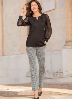 Shirt mit langen Chiffonärmeln