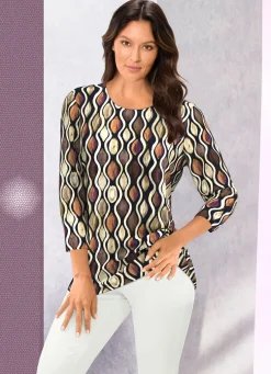 Shirt mit 3/4-langen Ärmeln