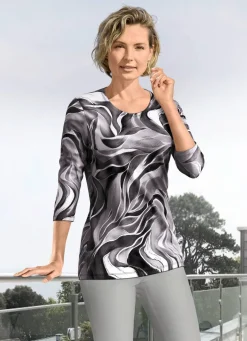 Shirt mit 3/4-langen Ärmeln in 4 Farben