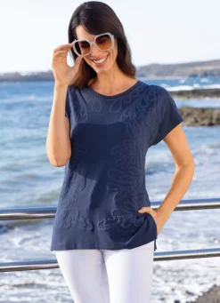 Shirt mit Relief-Druck