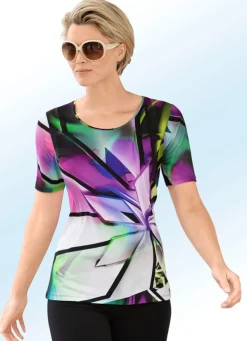 Shirt mit Rundhalsausschnitt in 2 Farben