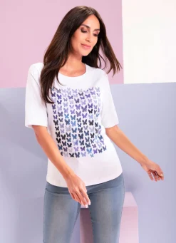 Shirt mit Schmucksteinzier