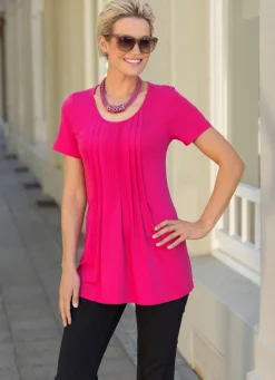 Shirt mit schöner Biesenzier in 2 Farben