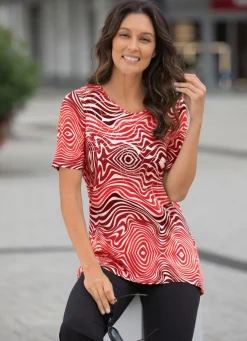 Shirt mit silberfarbener Folie im Vorderteil in 2 Farben