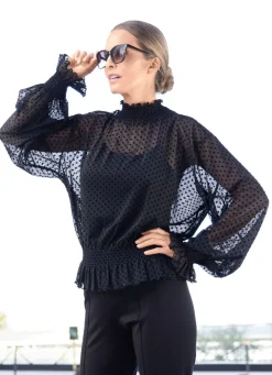 Shirt mit Stehkragen