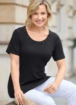 Shirt mit Strasssteinchen