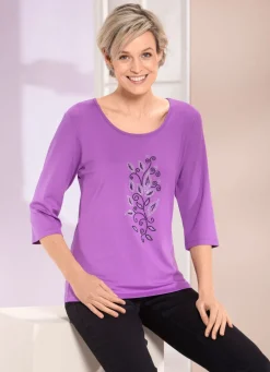 Shirt mit Strasssteinen in 2 Farben