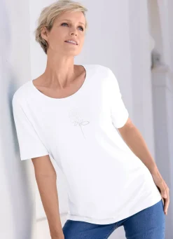 Shirt mit Strasszier