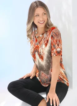 Shirt mit V-Ausschnitt