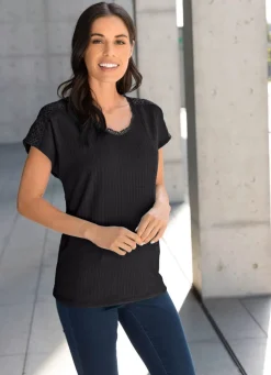 Shirt mit V-Ausschnitt in 2 Farben