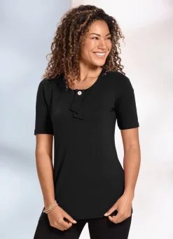 Shirt mit Zierknopf