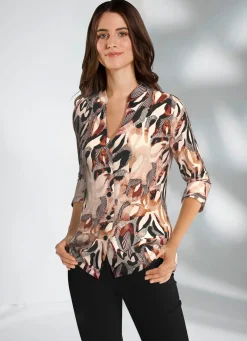 Shirtbluse mit farbbrillantem Druck