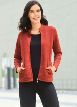 Shirtjacke mit durchgehendem Reißverschluss