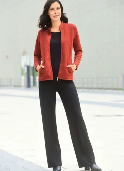 Shirtjacke mit durchgehendem Reißverschluss