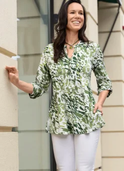 Shirt-Tunika mit Biesenzier