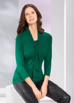 Shirt-Tunika mit Bindeschluppe