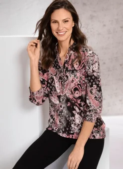 Shirt-Tunika mit farbbrillantem Druck
