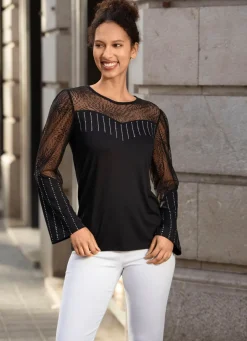 Shirt-Tunika mit Nietenzier