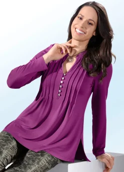 Shirt-Tunika mit Schmuckknopfleiste