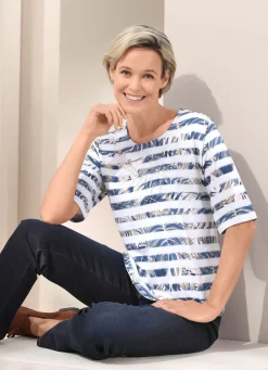 Shirt-Tunika mit Strassstein-Applikation