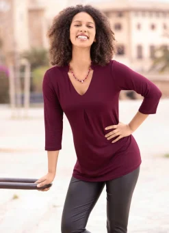 Shirt-Tunika mit V-Ausschnitt