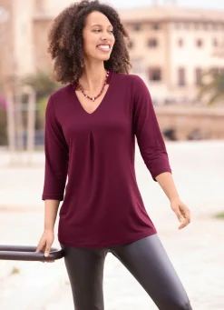 Shirt-Tunika mit V-Ausschnitt
