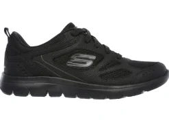 SKECHERS, sportliche Damen-Sneaker, mit Nappaleder-Besätzen