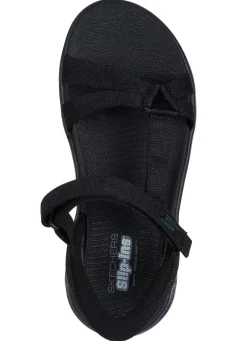 SKECHERS, sportliche Damen-Sandalen, mit geformter Slip-Ins Fersenplatte
