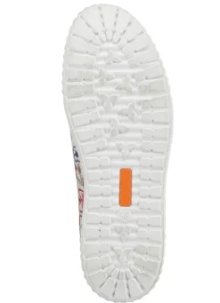 Slipper aus floral bedrucktem Leder