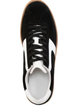 Sneaker aus Veloursleder mit Nappa-Besätzen und gepolstertem Schaftrand