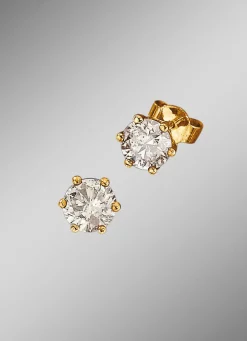 Solitärohrstecker mit Brillanten