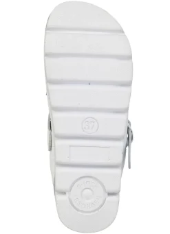 Sommerliche Damen-Clogs, aus Leder