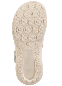 Stegspangen-Sandale mit Kork-Besätzen